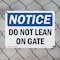 Signmission Do Not Lean On Gate, 10 in W x Rectangle, Plastic OS-2PACK-NS-P-710-L-11290 - alternate 6